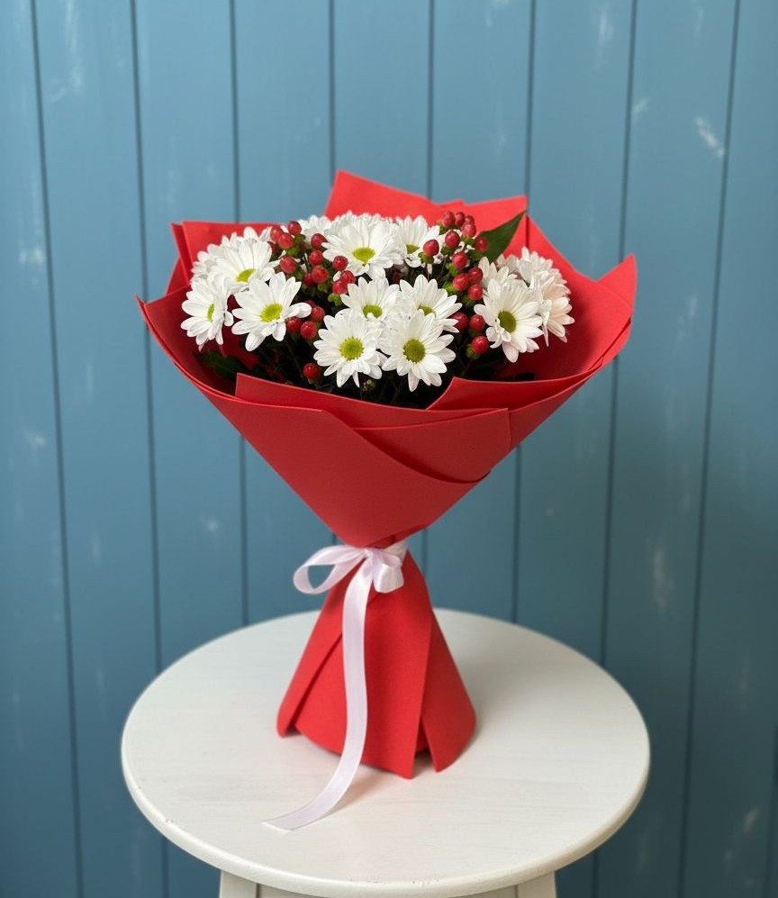 Букет цветов из: Хризантемы в Нижнекабанской