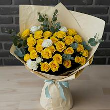 Букет цветов из:  Розы #REPLACE_PRED# Нижнекабанской