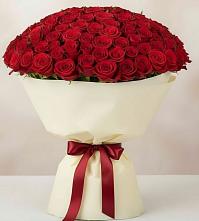 Букет 101 Красная роза Милано #REPLACE_PRED# Нижнекабанской