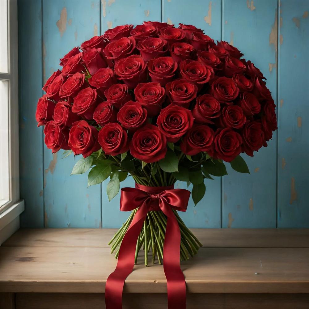 Букет Красные розы Блэк Меджик в Нижнекабанской