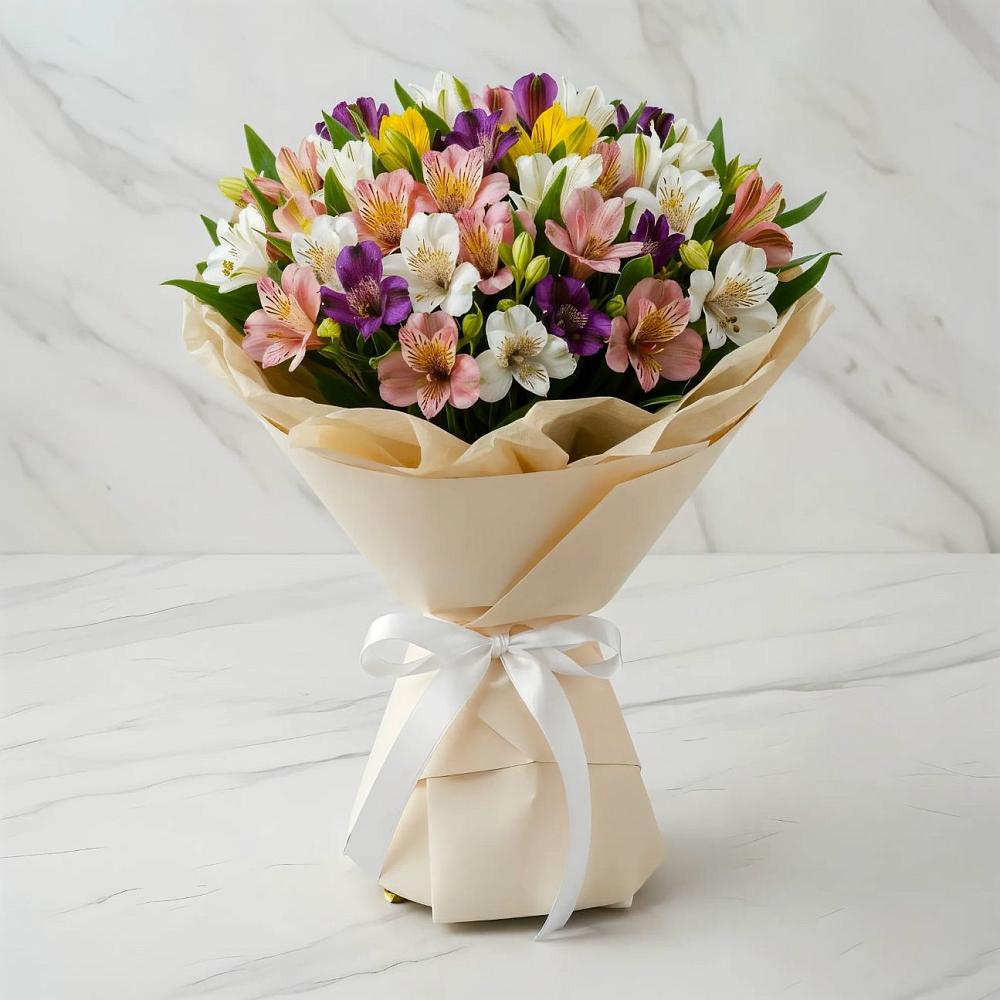 Букет цветов из: Альстромерии в Нижнекабанской