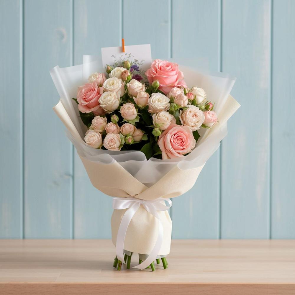 Букет цветов из: Розы в Нижнекабанской