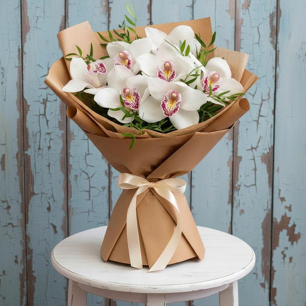 Букет цветов из: Орхидеи и Розы в Нижнекабанской