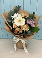 Букет цветов из:  Герберы и Хризантемы в Нижнекабанской