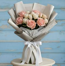 Букет цветов из:  Розы #REPLACE_PRED# Нижнекабанской
