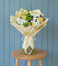 Букет цветов из:  Хризантемы и Розы в Нижнекабанской