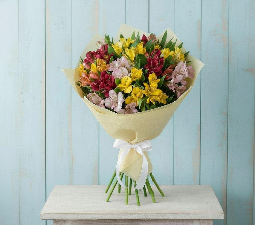 Букет цветов из: Альстромерии в Нижнекабанской