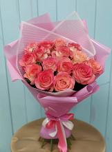 Букет 15 Розовых роз Равель в Нижнекабанской