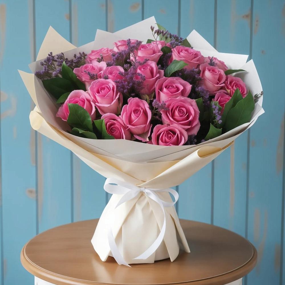 Букет цветов из: Розы в Нижнекабанской